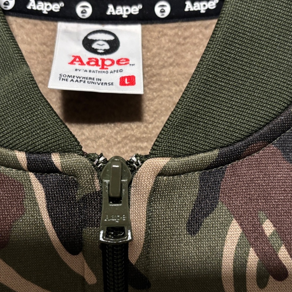 AAPE Now  by A Bathing Ape Camo Bomber Jacket - Medium - Picture 10 of 15